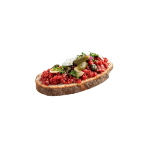 Bruschetta s hovězím tatarákem