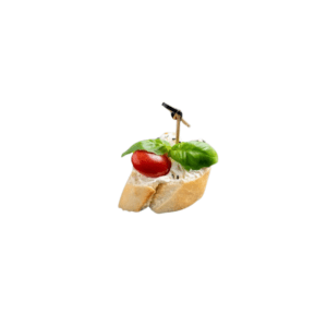 Kanapka caprese s mozzarellou, rajčetem a bazalkou