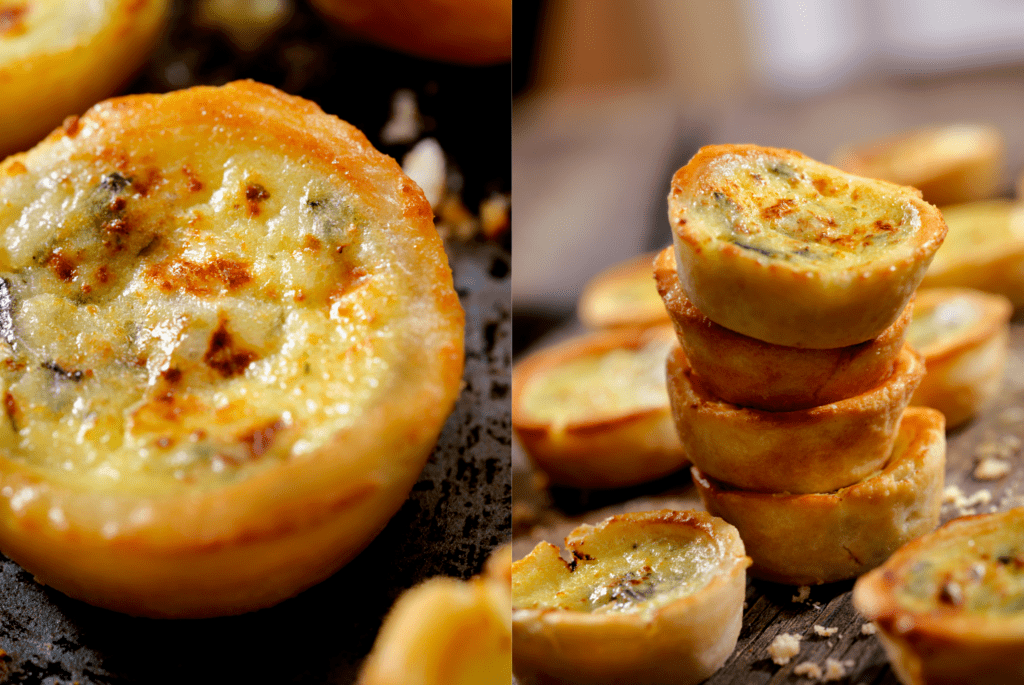 Tip na chuťovky k vínu - Mini quiche se sýrem a šunkou můžete připravit předem, chutnají skvěle i studené.